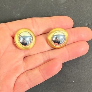 Gold and Silver Tone Post earrings stud style VTG